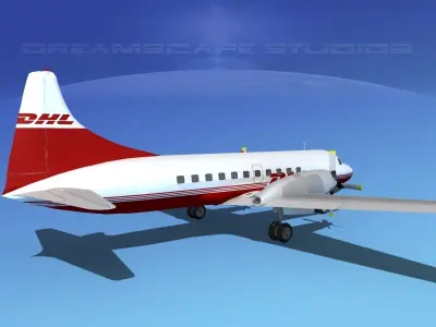Convair CV-580 DHL 3D model