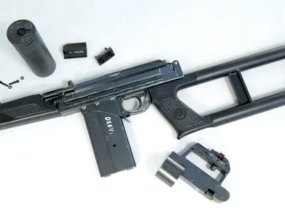 3D VSK-94 Custom Soviet Rifle Low-poly 3D model