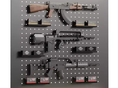 Store Show Case 12 Gun Store 3 Low-poly 3D model