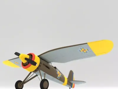 Very simple PZL P11c Romanian Air Force 3D model
