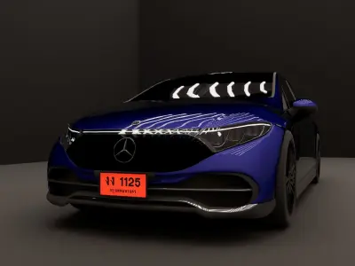 Mercedes Benz EQS 2021 Exterior modeling Free 3D model