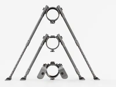Elite Iron Revolution Steel 50 Cal Bipod Low-poly 3D model