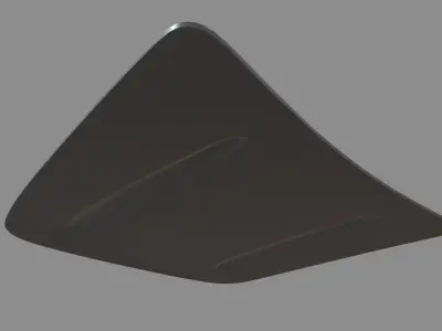 Car Bonnet 09 Low-poly 3D model