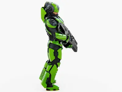 CYBORG SOLDIER RX-500  Rigged for Unreal Engine - Unity - MIXAMO 3D model
