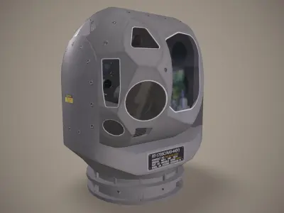 Aircraft FLIR Camera AAS-44 Low-poly 3D model
