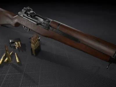 PBR - M1 Garand Low-poly 3D model