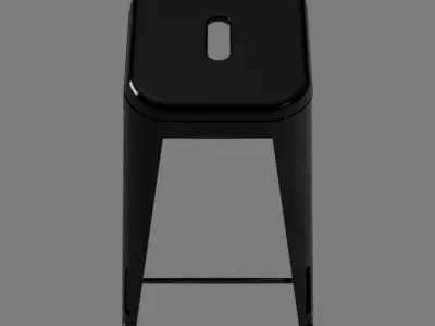 Stackable Metal Bar Stool 3D model