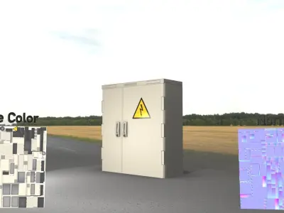 Electrical Distribution Cabinet 175 Low-poly 3D model