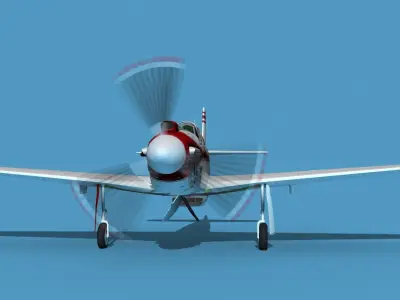 North American A-36A Apache S03 Racer 3D model