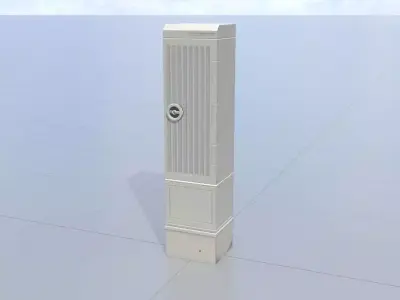 Cable distribution cabinet rotary handle one door 1410x340x320 Low-poly 3D model