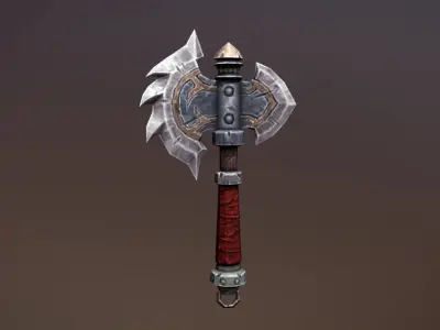 Fantasy Armory - Savage Axe 01 Low-poly 3D model
