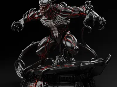 Venom 3D Printable Figure Sci-Fi Style Base 3D print model purchase