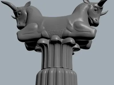 Persepolis bull column 3D model