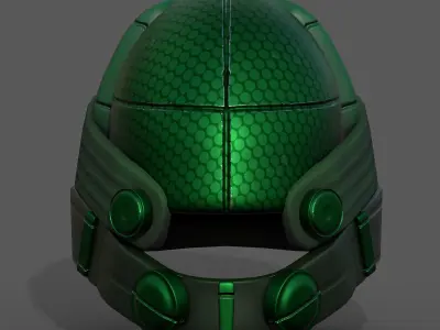 Helmet scifi military combat 3d model low poly futuristic Low-poly 3D model