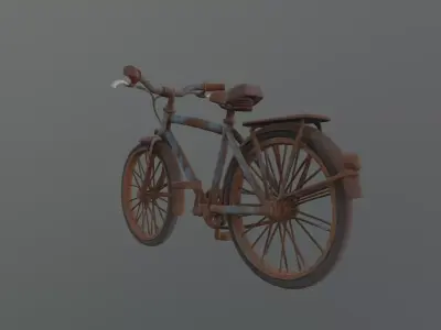 rusty bicycle 3D model