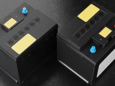 Car Battery Type A 3D model