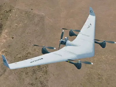 Diha UAV VTOL Bayraktar Low-poly 3D model