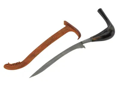 Rencong Dagger Low-poly 3D model