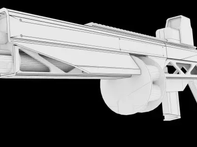 Cyberpunk rifle Free 3D model
