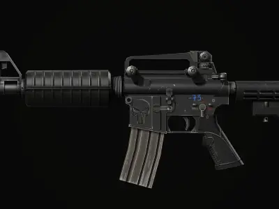 M4A1 - PBR Low Poly ar rifle Low-poly 3D model