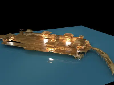 Chinese ancient  palace 3D model