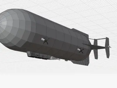 Zeppelin Airship Low-poly 3D model
