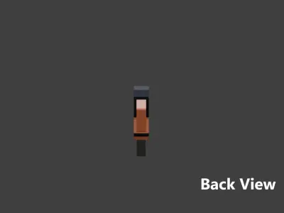 AK-47 with separated part Low-poly 3D model