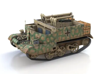 Bren Gun Carrier - BUC - German Army 3D model