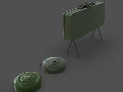 Landmines Low-poly 3D model