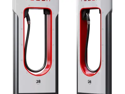 Tesla Supercharger Station 3D model