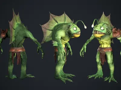 Murloc 2 Low-poly 3D model