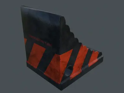 Aircraft Wheel Stopper Low-poly 3D model