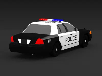 POLICE CAR Free low-poly 3D model