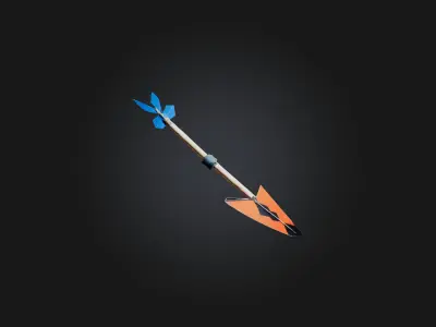 Makeshift arrow Low-poly 3D model