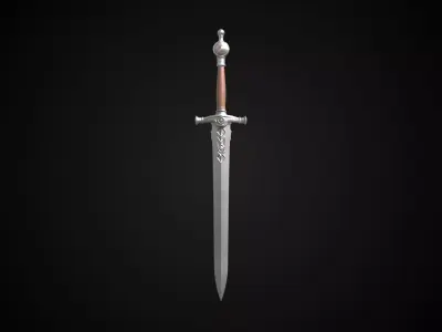 Stylized Rohan Sword - Steel Fang - Game Ready Free 3D model