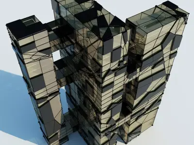 Futuristic Skyscraper 4 3D model