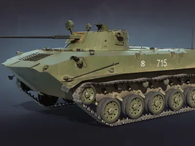 BMD-2 LOD1 Low-poly 3D model