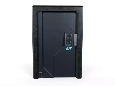 SCI-FI SECURITY DOOR CONTROL PANEL Low-poly 3D model
