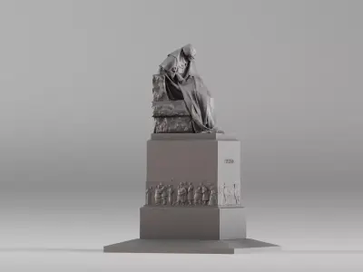 S00013 Nikolai Gogol Monument 3D Printable Model 3D print model