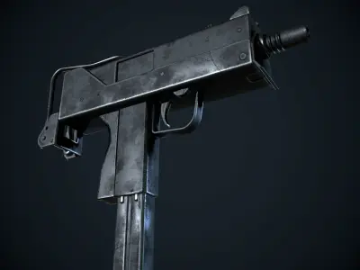 Mac 10 Low-poly 3D model