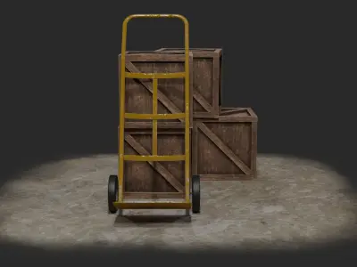 Pile of Boxes  Low-poly 3D model