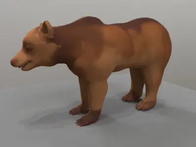 BEAR LOWPOLY Low-poly 3D model