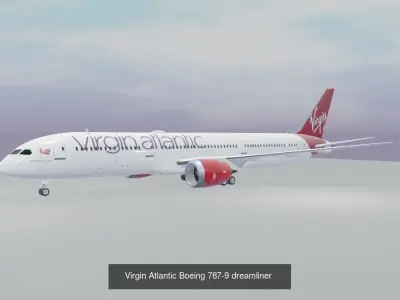 Boeing 787 9 dreamliner multi liveries 16 liveries 3D Model Collection