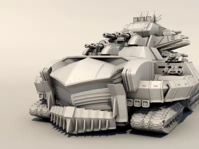 Battle Tank 3D print model