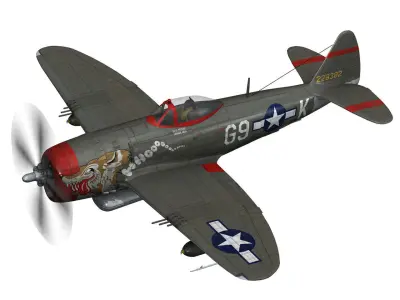 Republic P-47D Thunderbolt - Whoo 3D model