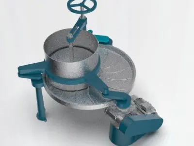 Tea rubbing machine 3D model