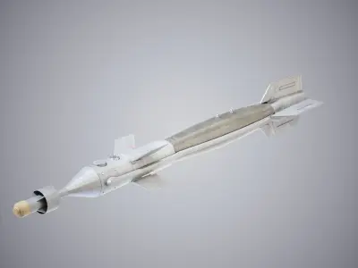Military Missle Low-poly 3D model