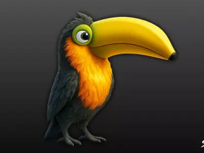 Tukanno Bananno - Italian Brainrot Low-poly 3D model