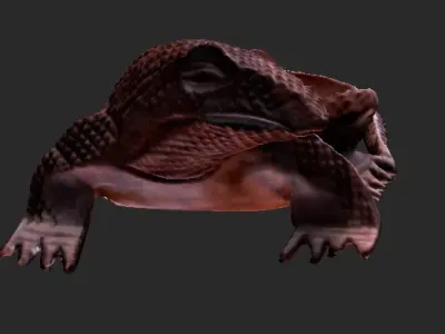 Wooden Komodo Dragon 3D model