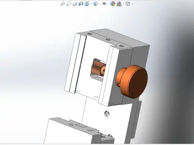 Gear magnetic strip adjustment mechanism 3D model